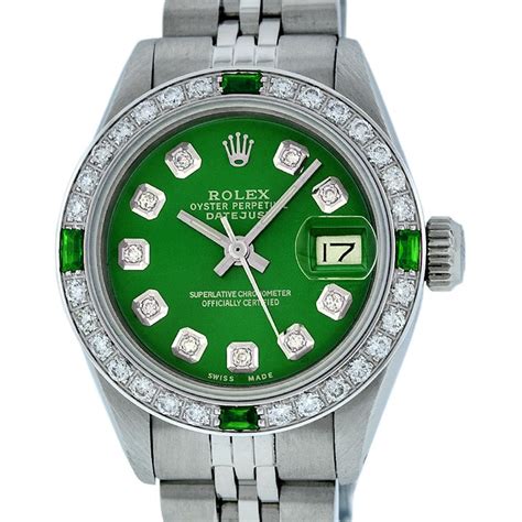 rolex emerald green price.